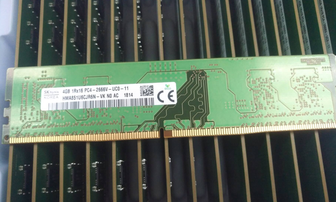 SK Hynix 4GB DDR4 1Rx16 PC4-2666V-UC0-11 HMA851U6CJR6N-VK N0 SK Hynix 4GB DDR4 1Rx16 PC4-2666V-UC0-11 HMA851U6CJR6N-VK N0
