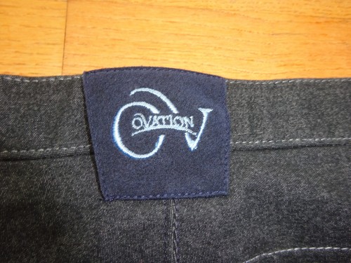 Ovation Riding Pants Women 34 R Breeches Tights Suede Knee Equestrian Gray - Picture 7 of 9