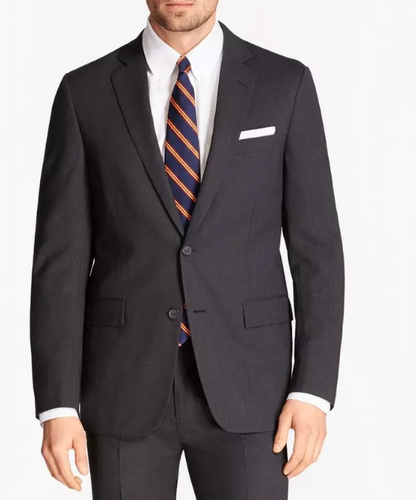 2024 BROOKS BROTHERS Explorer Madison Black Full Suit 46R Wool