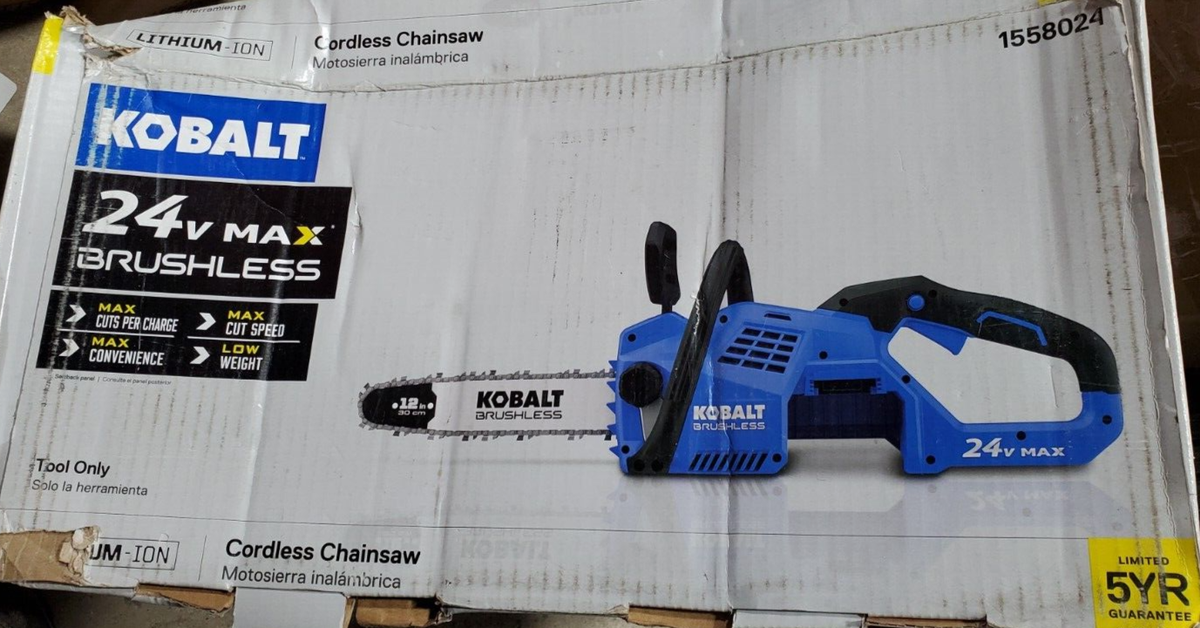 *NEW* Kobalt 24Volt Brushless Electric Cordless 12in Chainsaw TOOL ONLY