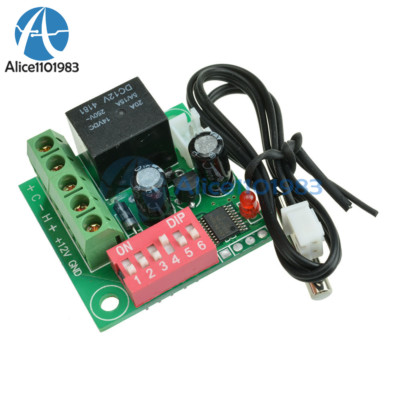 Heat Cool Temp Thermostat DC 12V Digital Temperature Control Switch 20-90 