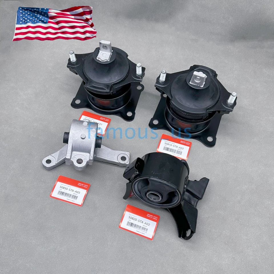 New For 2007-2013 Acura MDX V6 3.7L 4pcs Engine Mounts & Transmission Mount Set - Image 4 of 4