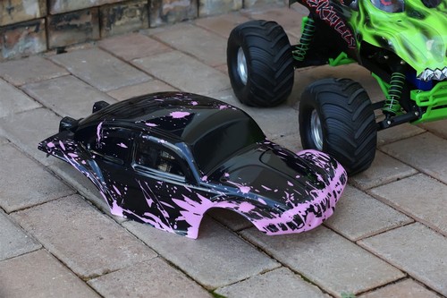 Custom Buggy Body Muddy Pink for Traxxas Skully Grave Digger 1/10 Truck Car - Picture 2 of 6