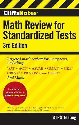Cliffsnotes Math Review for Standardized Tests 3rd Edition by Btps Testing