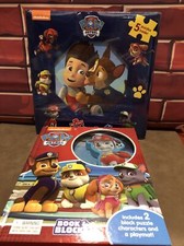 Paw Patrol Book  Blocks And Puzzle Book Set New