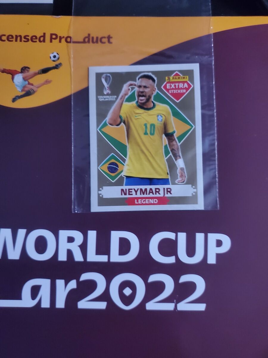 2022 Panini Neymar Jr Gold Sticker Extra Legend Fifa World Cup