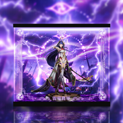LED Lighted Display Case Fit SHE Studio Genshin Impact Raiden Shogun GK Model