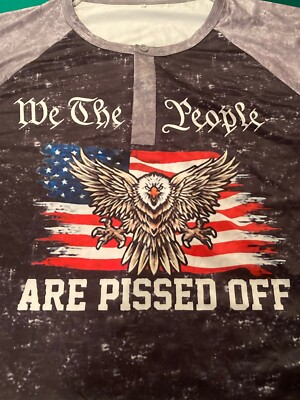 Mens henley pullover WE THE PEOPLE athletic XXL NWOT Eagle Flag