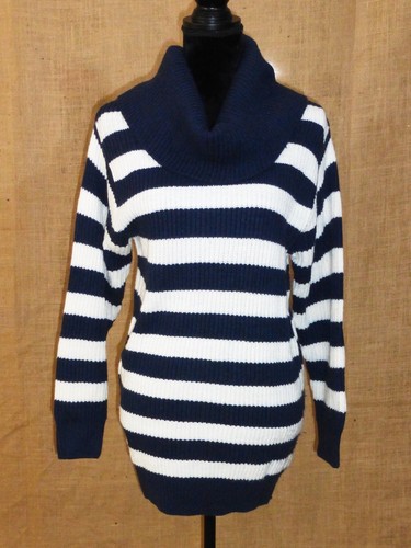 H&M Geteilt Damen 8 Rollkragen Strickpullover Gestreift