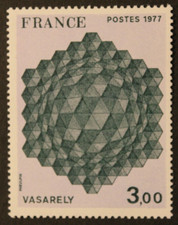 Timbre - FRANCE - Tableau de VASARELY  - 1977 - Neuf ** - YT1924