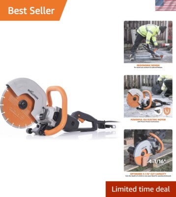 Evolution R255DCT 10-Inch Concrete Saw with 4-Inch Cutting Depth for Precision