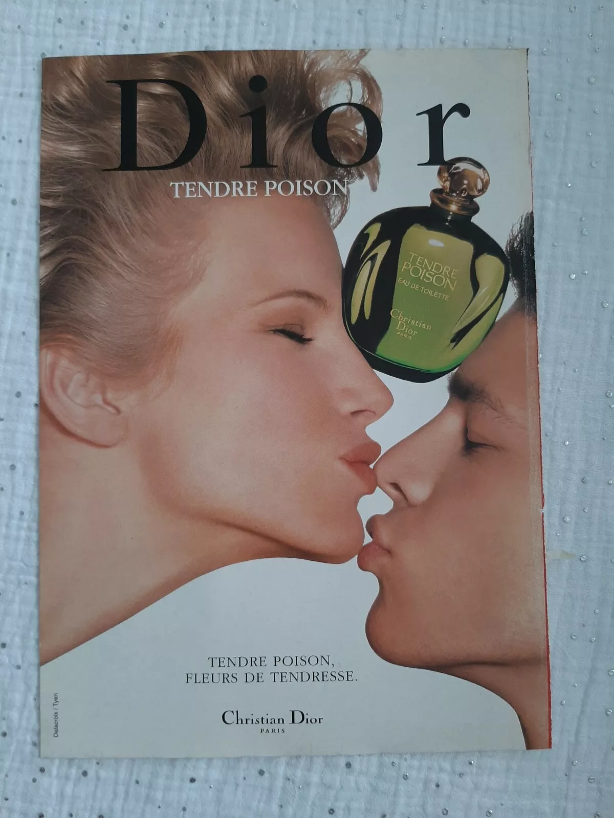 Publicité papier Parfum. Perfume Ad C. Dior Tendre poison de 1995