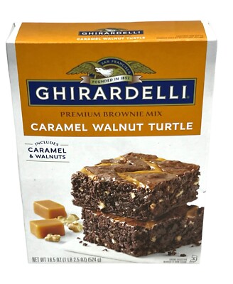 Ghirardelli Caramel Walnut Turtle Premium Brownie Mix 18.5 oz