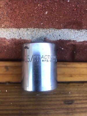 Vintage Action 1/2 drive 15/16  Socket made In USA, 12 Point