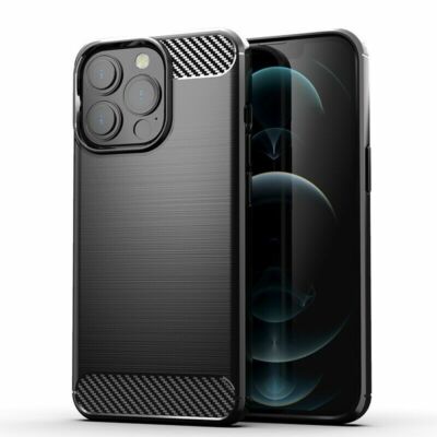 Für Apple iPhone 7 12 13 Pro 14 15 16 Hülle Kohlefaser Gel Cover Slim Stoßfest