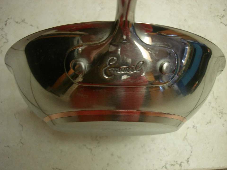 EMERIL HEAVY WGT. 18/10 STAINLESS 8" OPEN SKILLET W/COPPER CORE S/S BOTTOM EUC - Image 3 of 4