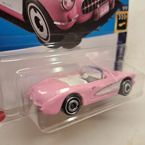 Corvette 183/250 1956 Hot Wheels HW Screen Time 9/10 2023 (Barbie Pink) - Imagen 3 de 12