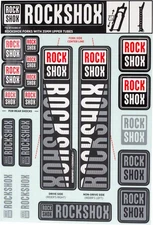 Fork Decal Kits - RockShox Fork Decal Kit - 35mm, White - Sticker/Decal