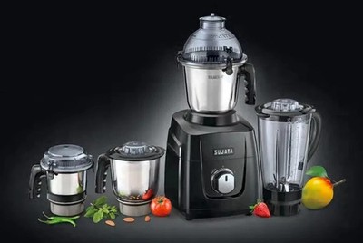 Sujata Neue Generation Mixer Grinder, Schwarz 1000 Watt Mit 4 Behältern MG03