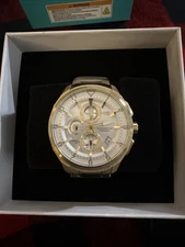 Technomarine Men's Watch Ocean Quantum Chrono Silver and Gold Dial TM-318118