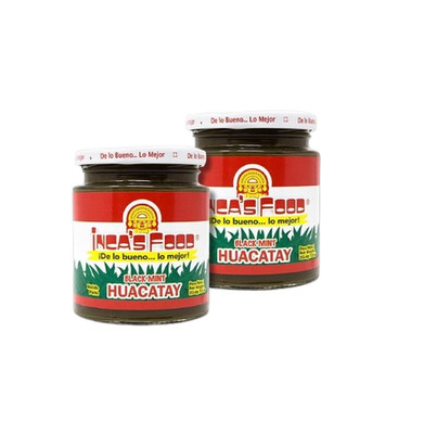 Inca's Food Paste,  HUACATAY. Black. Mint 7.5 Oz Jar - PACK X 2