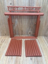 Marx Fort Apache Play Set Gate With Doors Brown