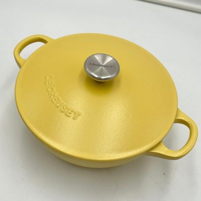 Le Creuset Marmite 18cm 7 in 1.5 Qt Mimosa Yellow Soup Pot Enamel Cast Iron