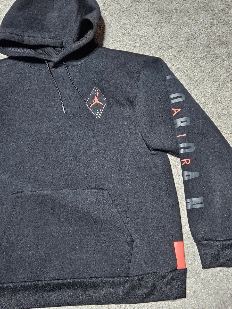 NIKE AIR JORDAN VI 6 RETRO LEGACY FLEECE HOODIE SWEATSHIRT BLACK INFRARED L View 3