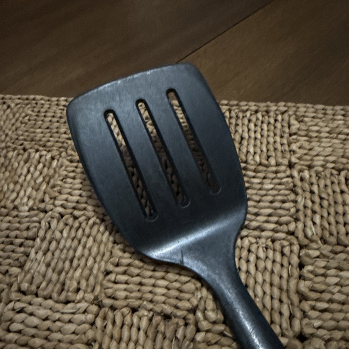 Vintage Tupperware Black Nylon Slotted Spatula Plastic Lightweight