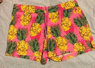 Mr. Turk Men s Pink Pineapple Swim Trunks lined  28 3  Inseam