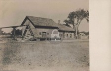 Railroad Station, Moore Park MI Michigan RPPC Photo Postcard COPY
