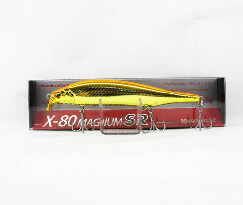Megabass X-80 Magnum SR Floating Lure UV Full Orange Gold (0289)