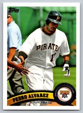 2011 Topps #95 Pedro Alvarez Rookie Card Pittsburgh Pirates. rookie card picture