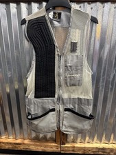 Vintage Browning Shooting Vest Padded Shoulder Mesh Gray Size Large 44 USA Made