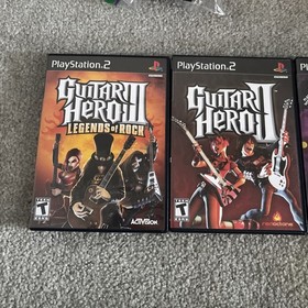 SONY Playstation2 PS2 Console - Guitar Hero Bundle - Guitar, Games, Memory Card