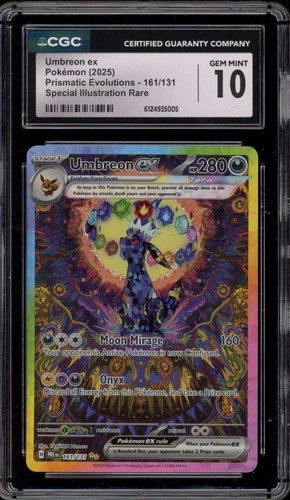 Pokemon Umbreon ex Prismatic Evolutions Special Illustration Rare #161 CGC 10