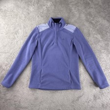 Brooks Brothers Jacket Womens XS Purple Fleece Quarter Zip Mock Neck Pullover