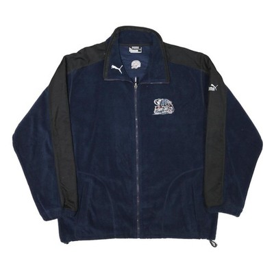 Puma Herren Blau & Schwarz Vintage Zip Jacke XL Polyestermischung Sportbekleidung Freizeit