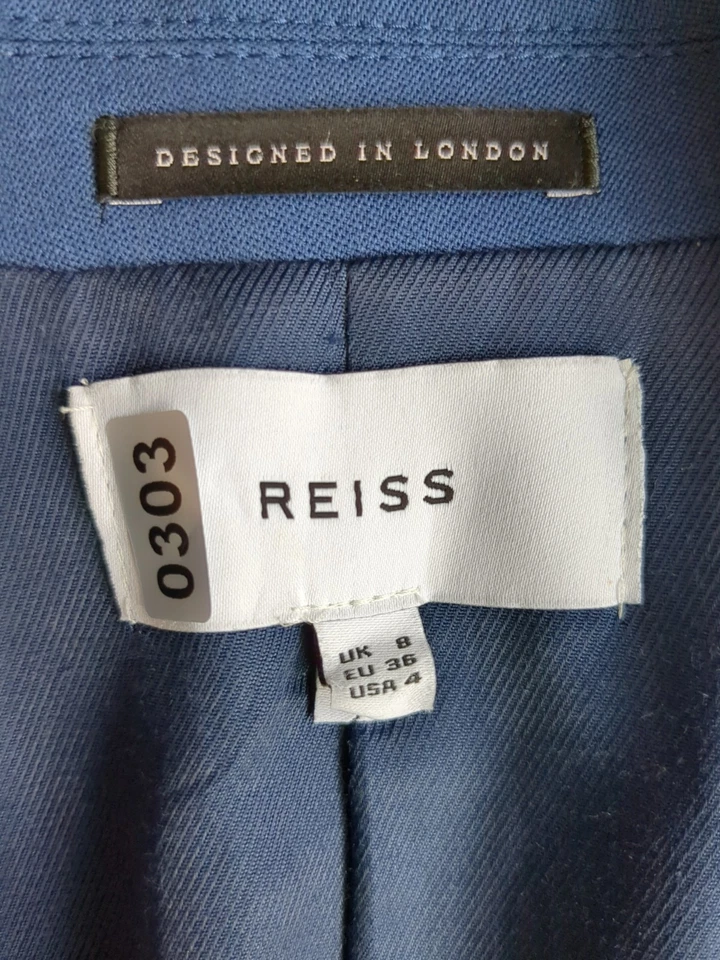 Reiss Womens Sz 4 Sienna Single Button Single Breasted Blazer Sportcoat - Image 4 of 4