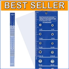 Compact Blue Aluminum Thread Checker Tool - Ideal for DIY and Professional Use