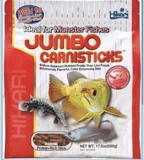 Hikari Warranty 4 Tropical Jumbo Carnisticks Fish Food, 17.6 Oz (500G)