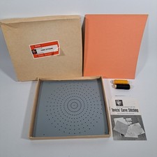 INVICTA Curve Stitching Plastic Patterned Palate Paper Made England Vtg Original