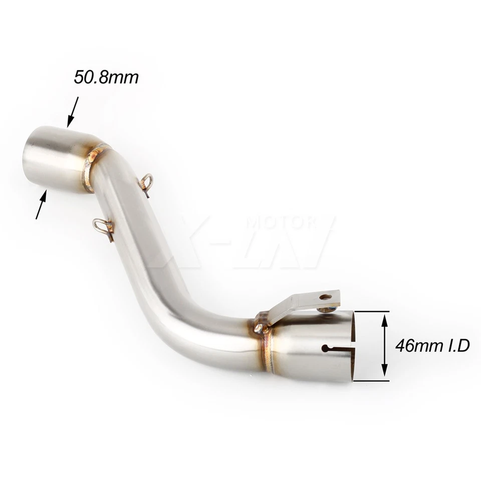 For Honda CRF250 L / Rally 2017-2020 Exhaust Mid Link Pipe Silvery Muffler Tips Foto 3 de 4