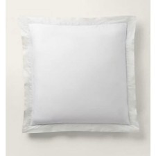 RALPH LAUREN Sateen Border Euro Sham Organic Cotton White/Parchment 26"x26" 185