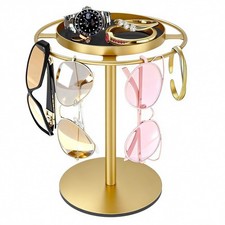 Metal Sunglasses Organizer, Glasses Holder Stand with Storgae Tray, Eyeglasse...