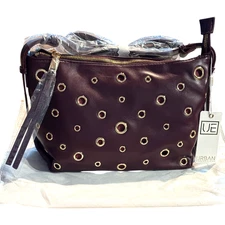 Urban Expressions Taran Grommet accented faux leather crossbody bag Windsor Wine