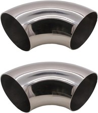 OD 1.75 Inch Stainless Steel Exhaust Bend Tube 90 , 2 Pcs Thicken 1.5mm 304 Stai
