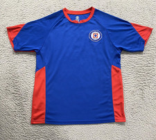 Camiseta Cruz Azul Camiseta Hombre Mediana Azul Roja Liga MX Fútbol Oficial Poliéster