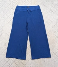 Toad & Co Pants Womens XL Blue McCloud Wide Leg Waffle Knit Cozy Casual