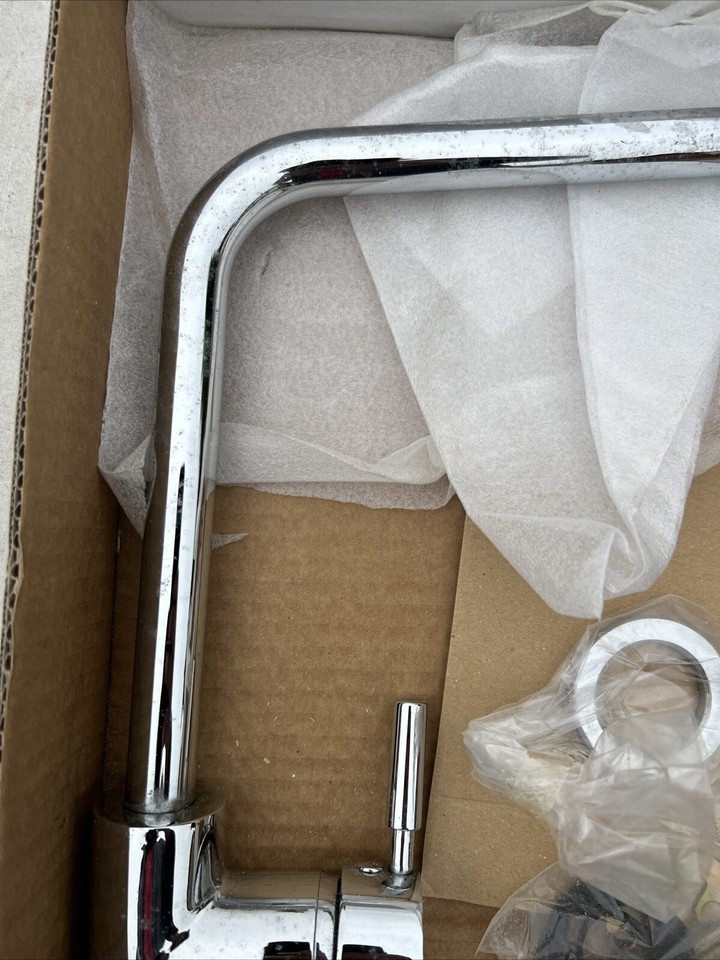 Luxury Modern Kitchen Mixer Tap Swivel Side Action Mono Lever Chrome